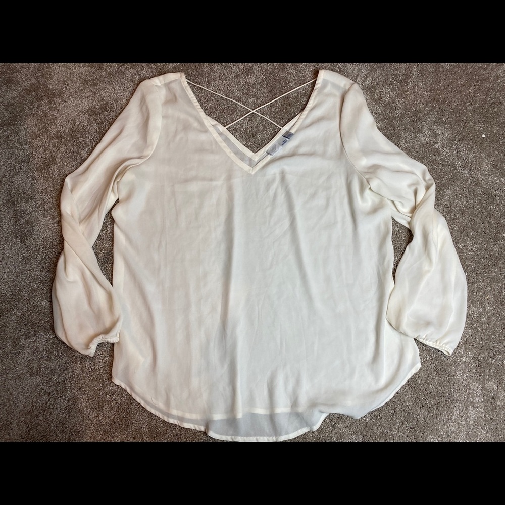 14th & union ivory‎ blouse large